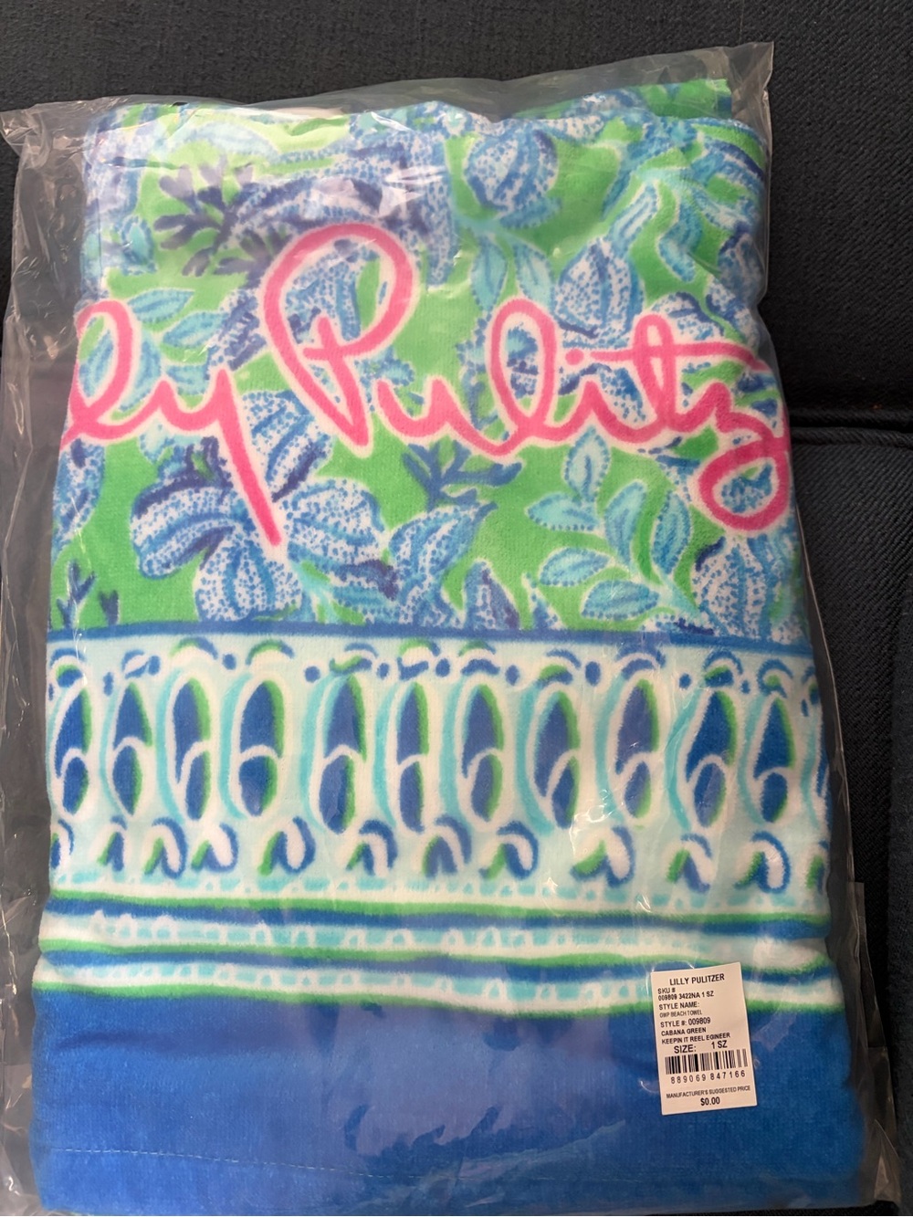 Lilly Pulitzer Green, Blue & Pink Signature Print Scarf
